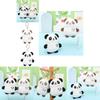 Cute Panda Plush Keychain Soft Snow Mink Fur Stuffed Animal Bag Charm