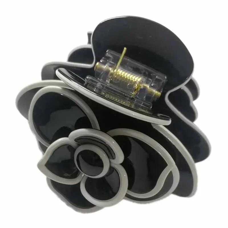 Acrylic Camellia Hair Claw Clip Clamp Girl Flower Handmade Fashion Jewerly Head Accessories For Women Birthday Gifts