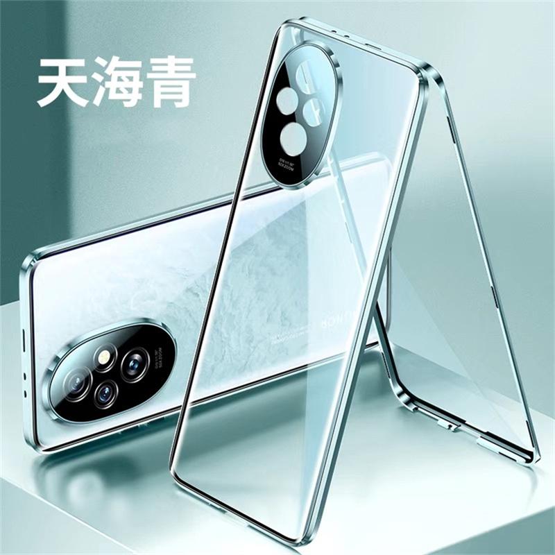 360 Полный Чехол Для Honor 200 Pro 100 100Pro 5G Двустороннее Магнитное Притяжение Металлический Закаленный Стеклянный Защитный Чехол Бампер