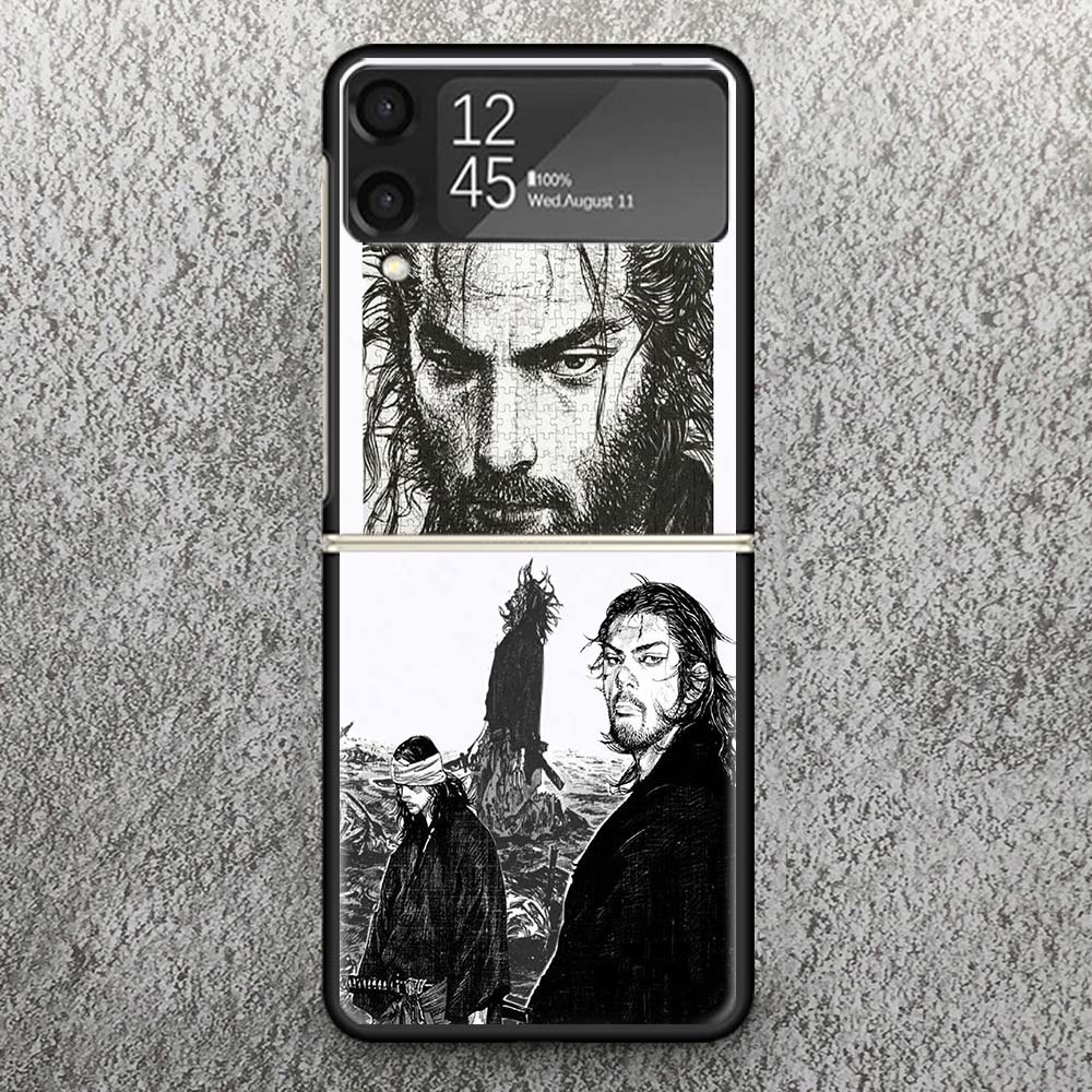 Vagabond Samurai Comic Zflip7 Zflip6 Zflip5 Phone Case For Samsung Z Flip 7 6 4 5 3 Flip4 Flip5 Flip6 5G Cover Shell Fundas