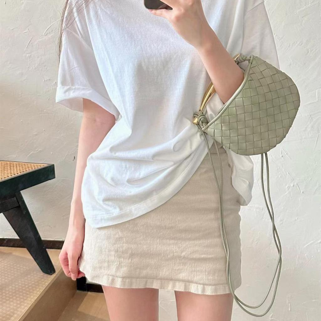 Женская сумка-мессенджер из высококачественной плетеной кожи 2023 года – универсальный стиль через плечо/мессенджер