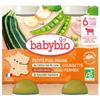 Babybio - Petit Pot Bébé Petits Pois Panais Courgettes Veau - Bio - 2x200g - Dès 6 Mois