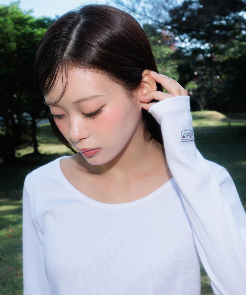 ROSEFRANTZ Essential Rose Label Long Sleeve [Ivory]
