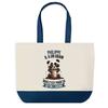 Sac Shopping - PLANETEE - Philippe Panda - Fond Bleu - Coton - 40 X 45 Cm