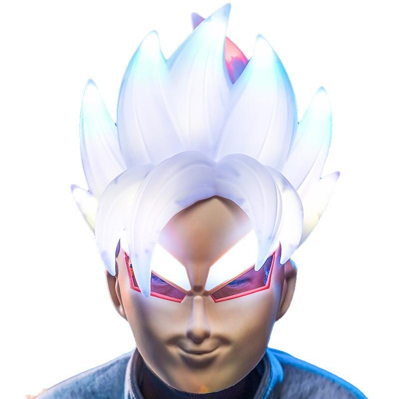 Dragon Ball Супер Сайян Деформация Светящаяся Маска Цветной Световой Туманный Эффект Косплей Ролевая Игра Сюрприз Подарок на День Рождения