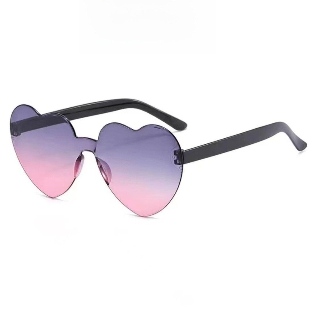 Fashion Love Heart Shape Sunglasses UV Protection Colorful Gradient Sunglasses Party