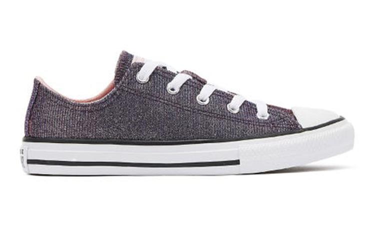 Converse Кеды Chuck Taylor All Star из износостойкого дышащего холста, низкие, для детей, фиолетово-розовые, для подростков 665102C
