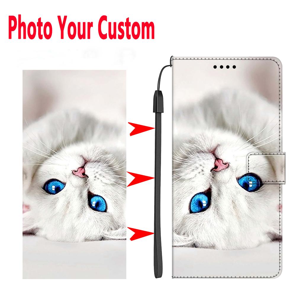 Индивидуальные DIY кожаные чехлы-книжки для Vivo V29 V60 V50 V29 LITE V27e V27 5G V25 Pro V23 V21 V21e V30 Кошелек Магнитная крышка