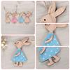 3 шт. Деревянные подвесные украшения для дома своими руками Пасхальный кролик Пасхальные украшения Деревянные поделки Милый кролик