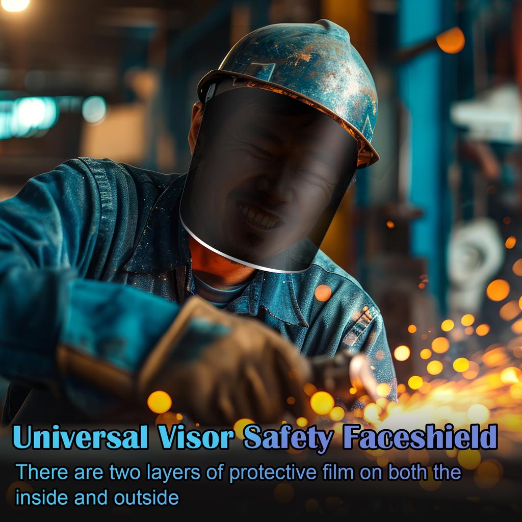 Haishell 2 шт. Запасные линзы для защитного экрана для лица, Тонированные черным, Защитный козырек для каски для сварки, шлифовки, косплея (40X20См/15