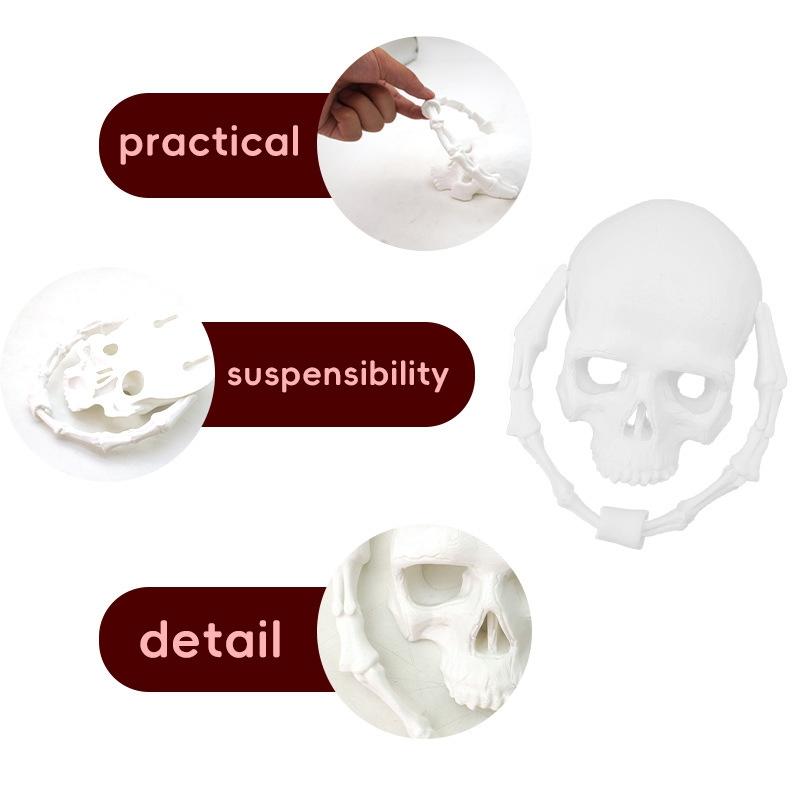 Хэллоуин Пиратский Скелет Дверной Молоток Креативное Украшение для Дома Праздничный Атмосферный Орнамент Интересная Ручка для Стука