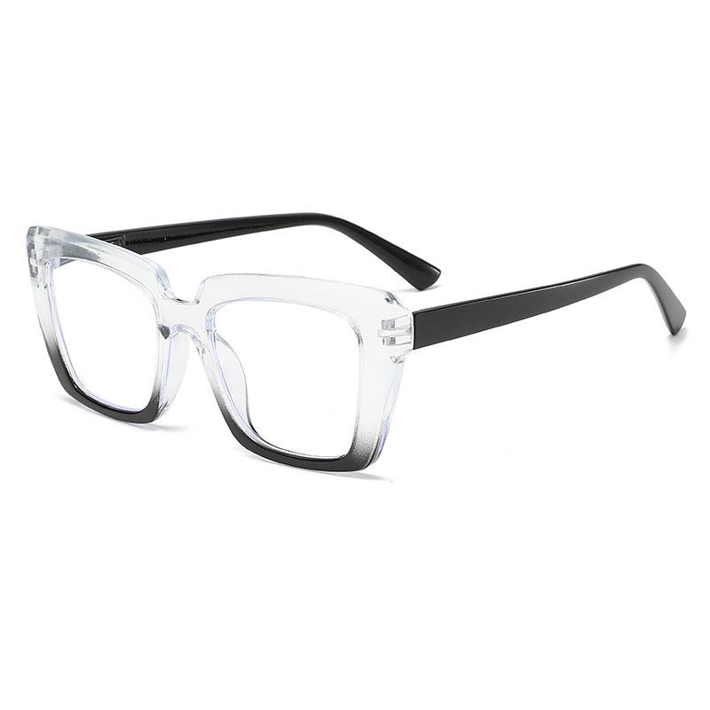 European and American large frame spring leg reading glasses in the elderly fashion color matching bean flower reading glasses