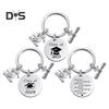 Graduation Gifts for Her Him Stainless Steel Class of 2025 Graduation Keychain Inspirational Keyring Gift for College High School Graduates