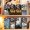 Элегантный Белый Лебедь Чехол для Телефона Для iPhone 17,16,15,14,13,12,11 Plus,Pro Max,XS,Красочный Серебристый Чехол для Телефона Funda Cover