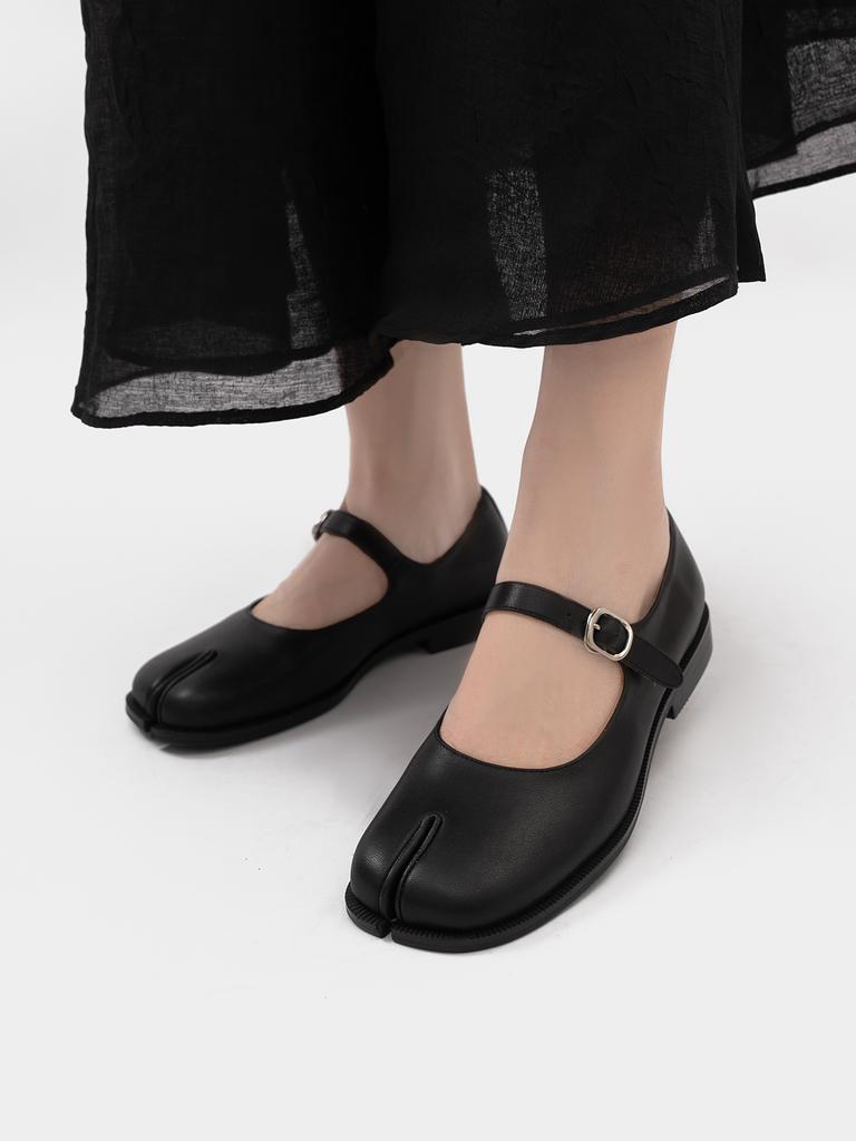 Элегантные женские туфли Мэри Джейн на плоской подошве с пряжкой, удобные кожаные офисные туфли для повседневной носки