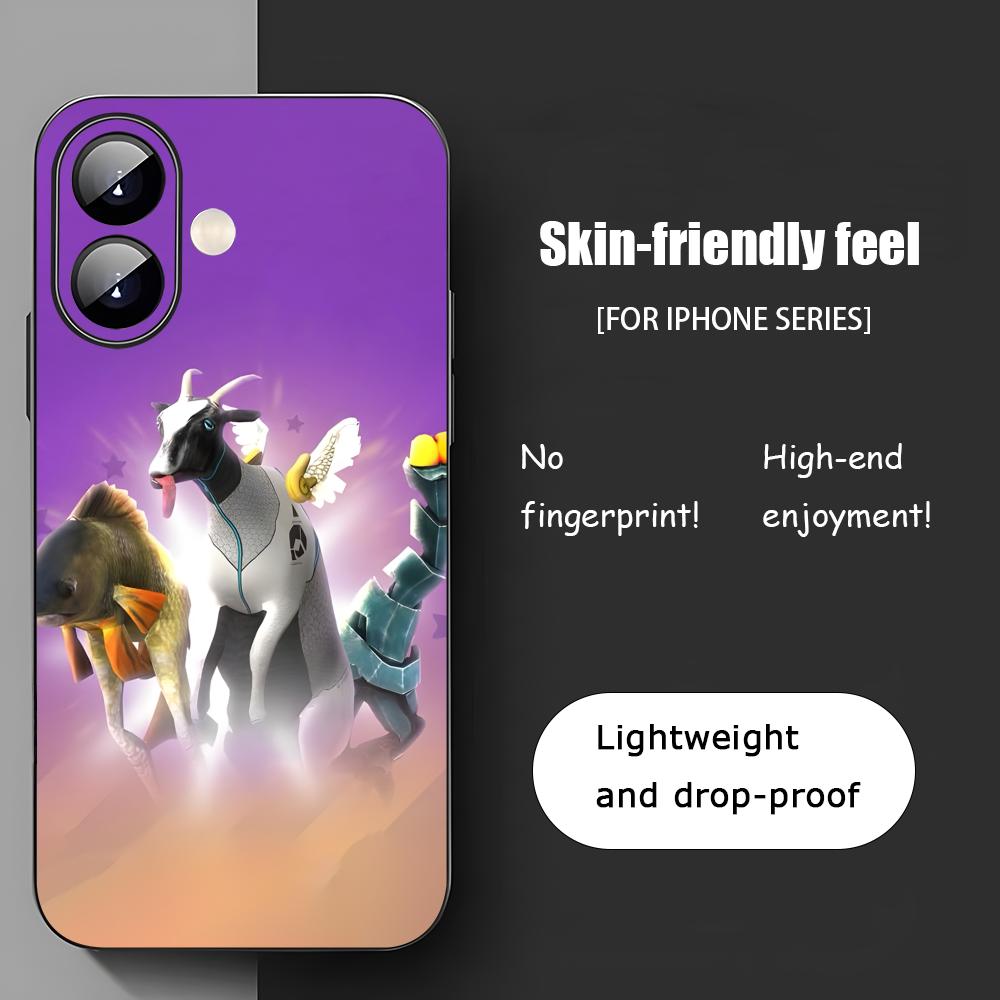 Cool Goat Simulator Game Phone Case For iPhone 17 16 15 14 13 12 11 X XR XS 8 Plus Mini Pro Max Soft black Shockproof Cover