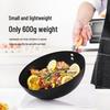 Multi-Use Mini Iron Wok: Non-Stick, Induction & Gas Compatible Flat Bottom Pan for Home & Outdoor Cooking