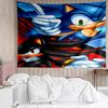 Sonic Print Tapestry, Backdrop, Easy Setup, Ideal for Bedroom, Office & Living Room, with Aesthetic Wall Hanging Decor.