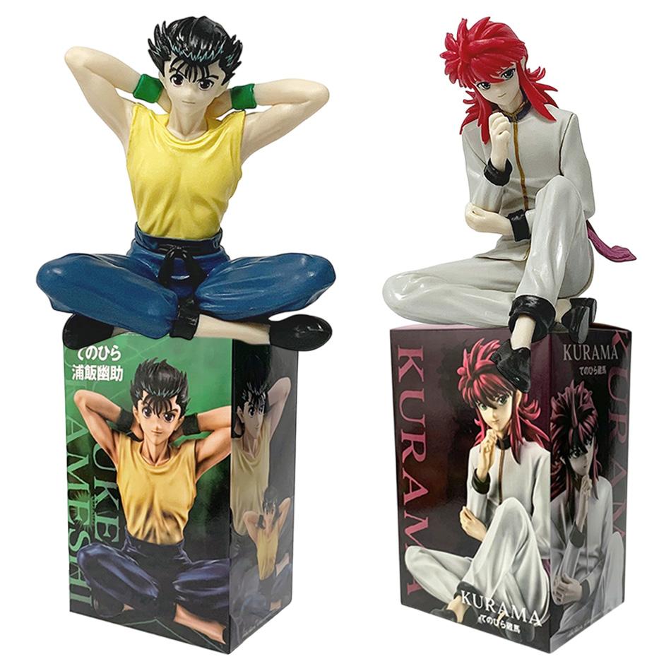 9 см YuYu Hakusho Урамеши Юсуке Курама Сидячая поза Аниме Модель Игрушки ПВХ Модель Коллекционная Кукла Подарок на День Рождения