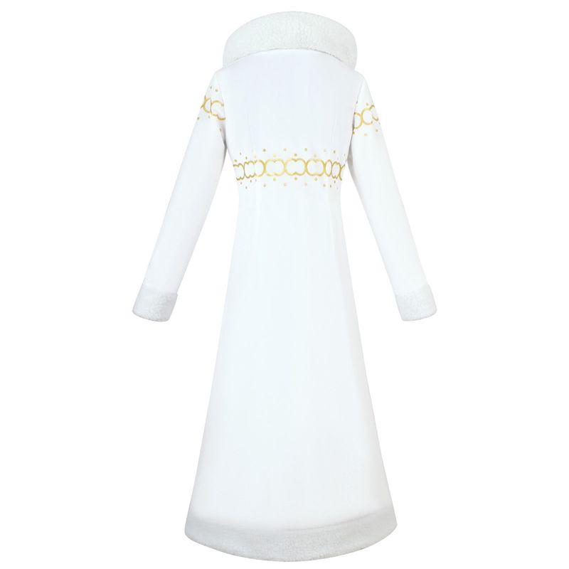 One Piece Robin Cosplay Outfit with Fur Collar Jacket, Nico Robin Cosplay Costume, Anime Style