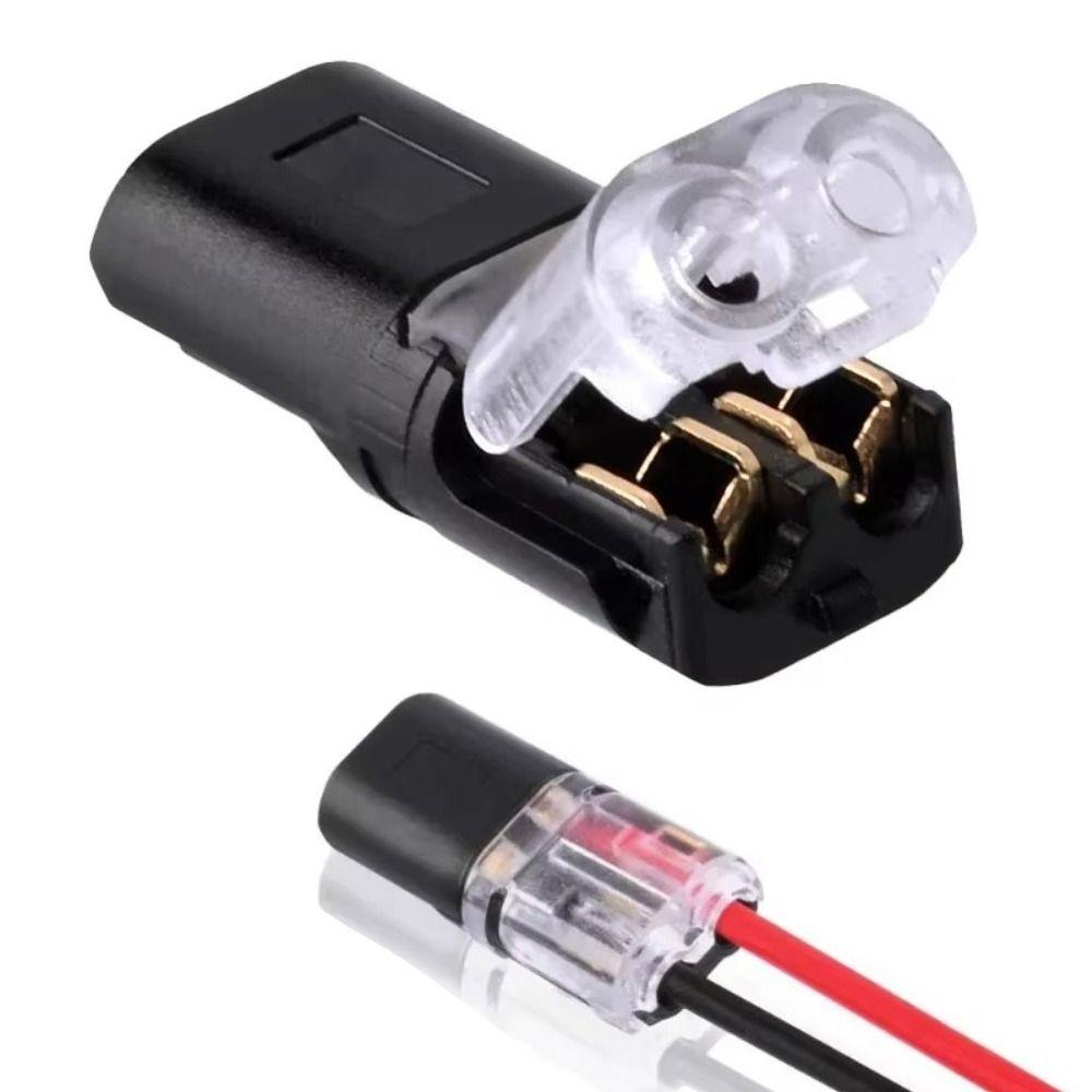 Быстрозажимная клеммная колодка с фиксирующей защелкой 2-контактный соединитель проводов Малый соединитель для проводки Электрический