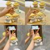 Straw Hat Dog Plush Keychain With Cute 3d Design For Bag Decor