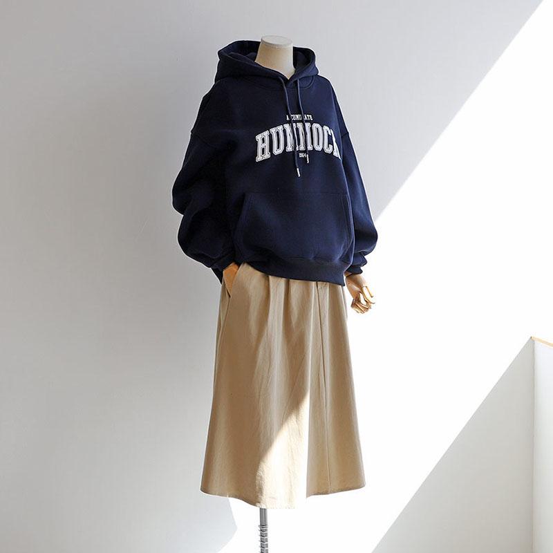 Весенне-осенняя женская юбка, юбка средней длины, свободная и тонкая женская полуюбка большого размера, индивидуальная полуюбка