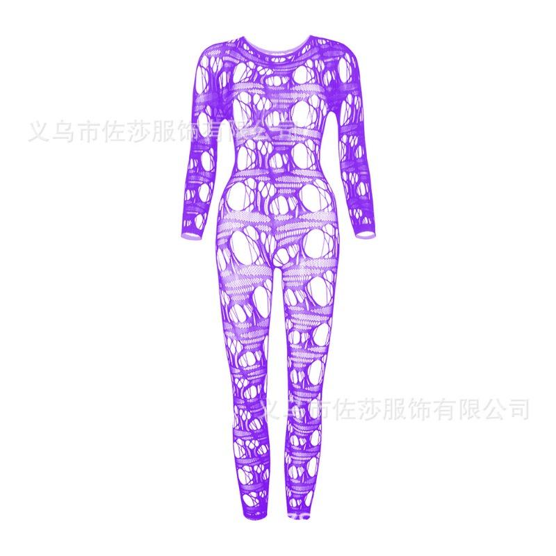 Сексуальное нижнее белье новое женское жаккардовое сексуальное цельное сетчатое с длинным рукавом ажурные колготки ажурный