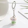 Cute Flocking Dog Keychain Animal Pendant Keyring Fashionable Phone Lanyard Ornament Accessory for Key Bag Purse Decor