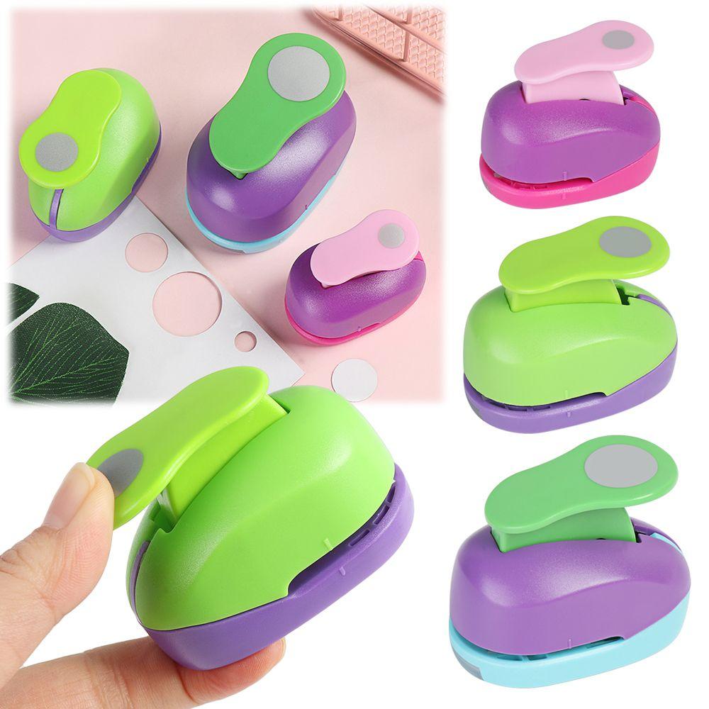 25mm Color Random Cute Handmade DIY Embossing Paper Shaper Cutter Cards Making Round Hole Punch