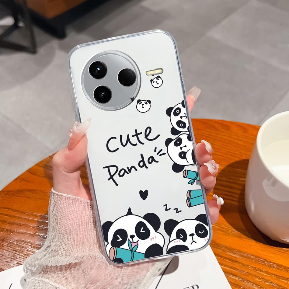 Чехол для POCO F7 Pro / F7 Ultra Летний Цветок Прозрачный Funda для POCO F 7 Мягкая Ультратонкая Задняя Крышка Телефона Ударопрочный Корпус