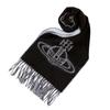 Big Logo Orb Scarf Fringe Wool Muffler (81030006-W00QL) 100% (Black)