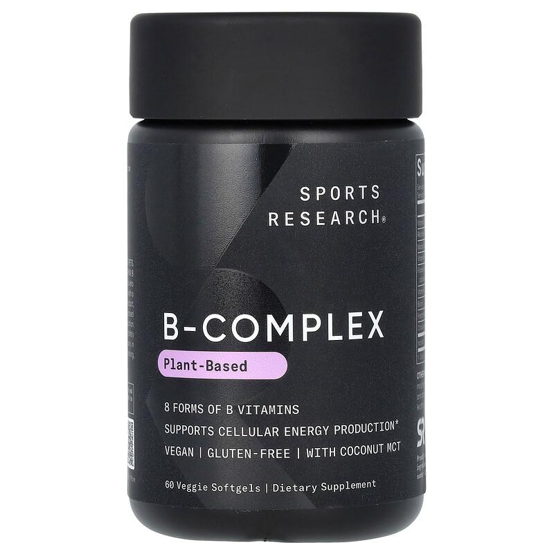 B-Complex, Plant-Based, 60 Veggie Softgels