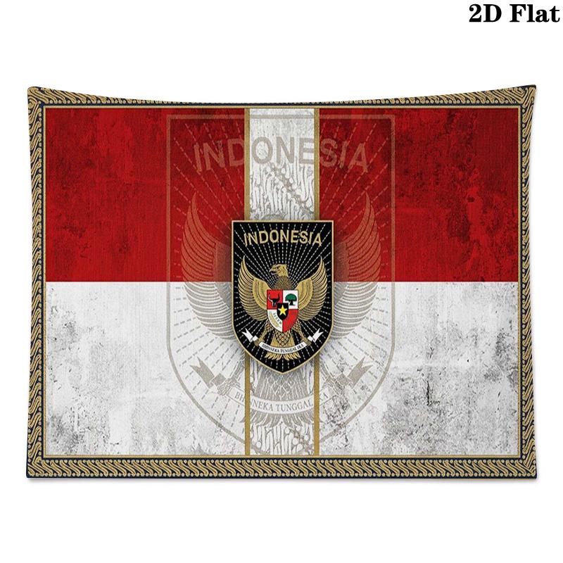 Timnas Indonesia Logo Wall Tapestry Aesthetic Wall Hanging Printed Fabric Blanket Decorative Tapestries for Bedroom Living Room Home Decor