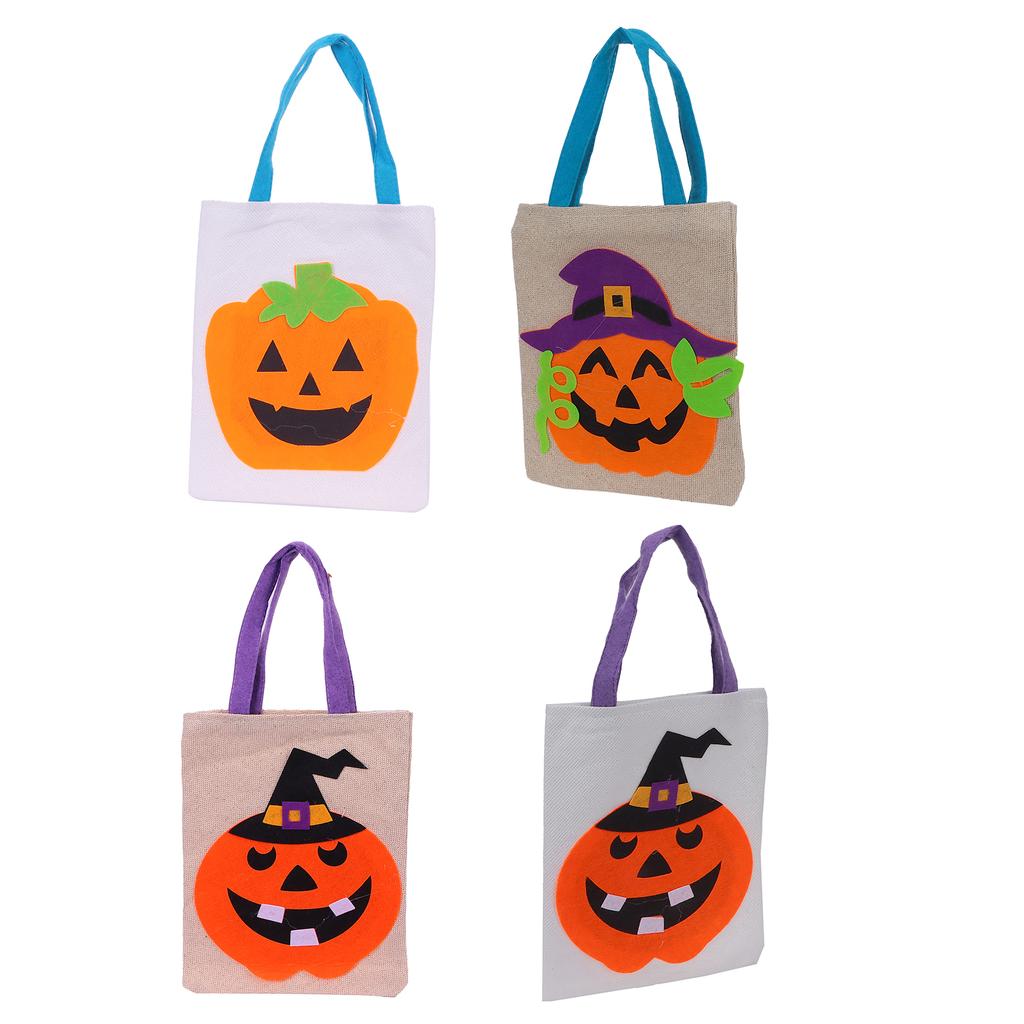 Tote Bag Linen Cute Vivid Storage Sack for Halloween Decoration Party Show Dress Up