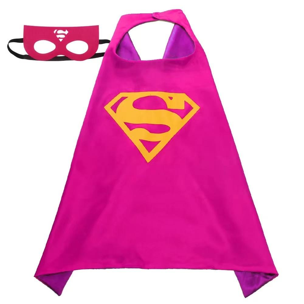 Halloween Children'S Cape, Superhero Frozen Style, Spider-Man, Iron Man, And Cap Mask