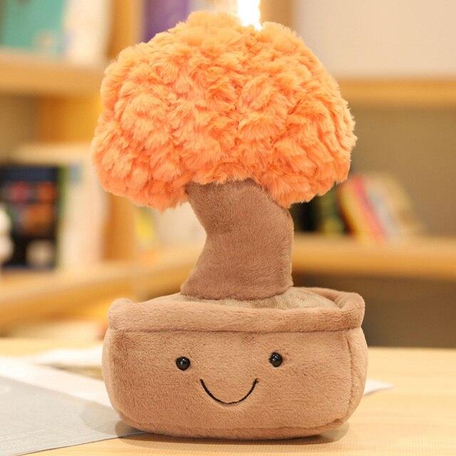 Simulation Kawaii Fortune Tree Plush Dolls Cute Landscape Potted Plants Toys Stuffed Soft for Children Girls Decor Gift