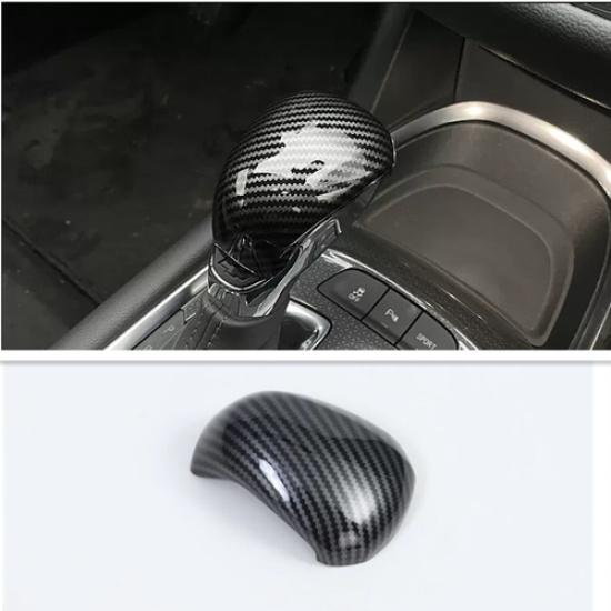 Carbon fiber look Gear Shift Knob Cover Trim 1pcs For Chevrolet Trax 2024 2025