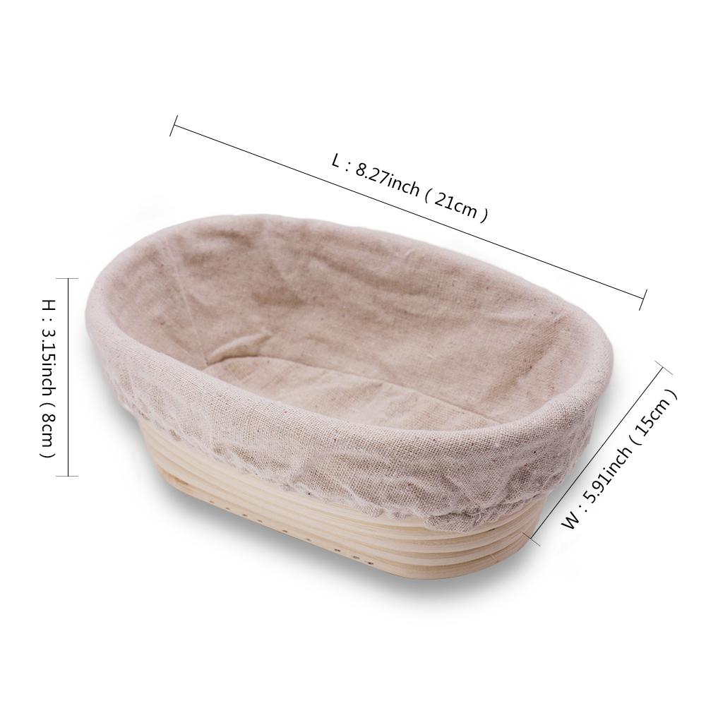 Набор инструментов для выпечки, овальная корзина из ротанга ручной работы, изогнутый нож для хлеба, расстойка, расстойка теста, Banneton Brotform, ферментация