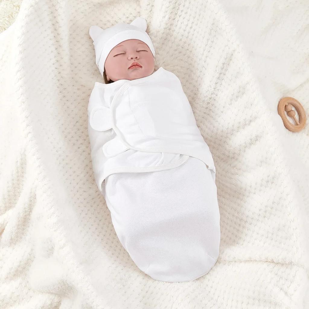 Soft Cotton Newborn Swaddle Sleepsack Anti-shock and Kick Blanket Suitable for 0-3 Months Undisturbed Sleep Infant Bedding