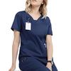 Женский комплект больничной формы из 2 шт./компл., комплект с v-образным вырезом и короткими рукавами, карманами, топы с эластичной резинкой на талии, комплект штанов для бега, быстросохнущий больничный стоматологический костюм медсестры