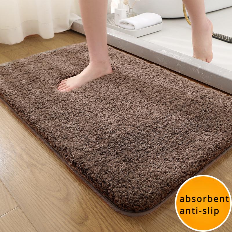 Non-Slip Absorbent Microfiber Bath Rugs, Soft Foot Mat, Luxury Bathroom Rug, Floor Carpet, Quick Drying