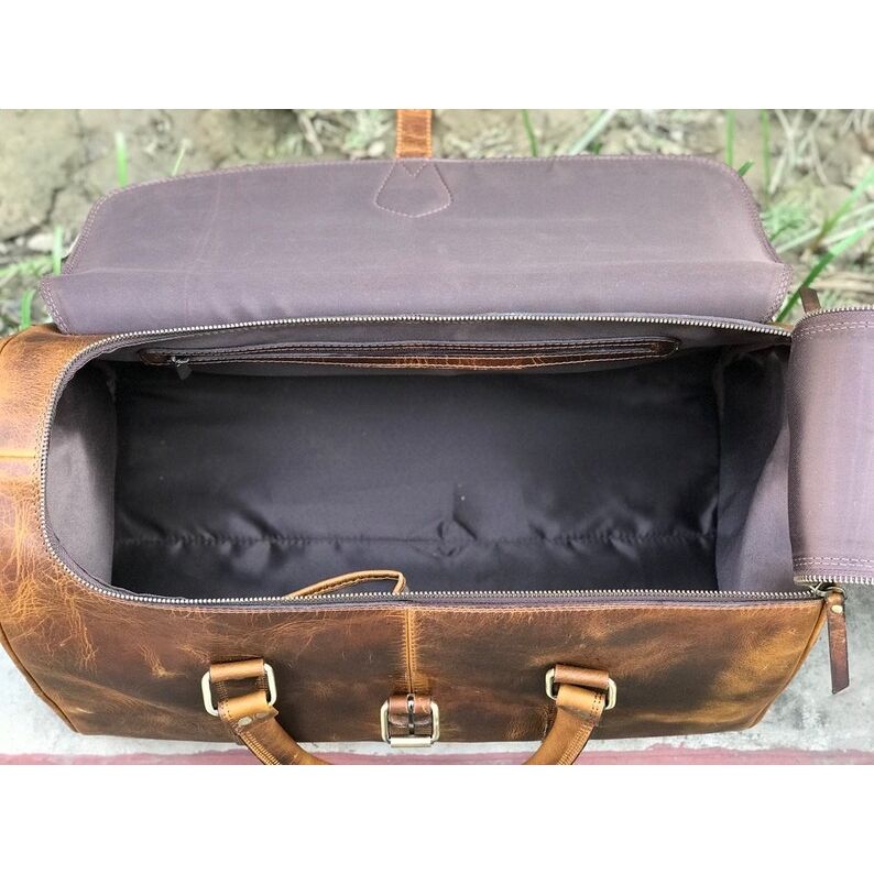 Средне-коричневая кожаная сумка Hunter Weekender Женские сумки и кошельки Мужская ночная сумка для пожилых людей, новогодняя распродажа