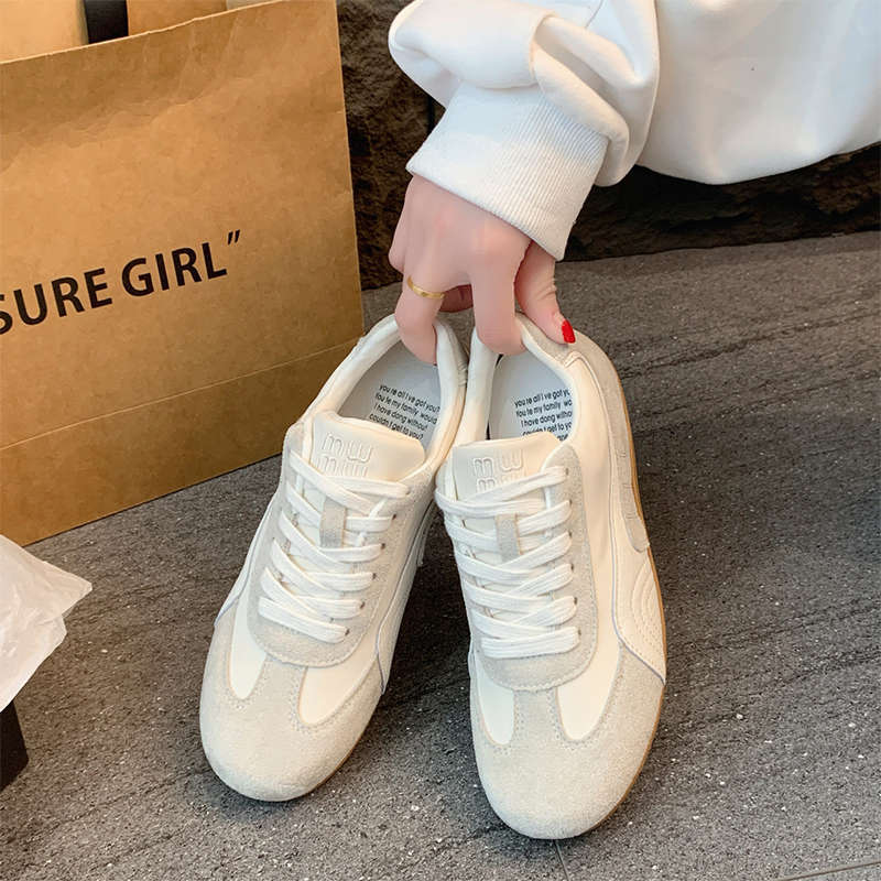 Женские немецкие кроссовки на плоской подошве 2025 новая весна и осень маленькие белые туфли популярные спортивные женские туфли универсальные Forrest G