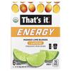 Energy, Organic Mini Bars, Mango Lime Blend, 6 Mini Bars, 20G (0.7Oz) Each
