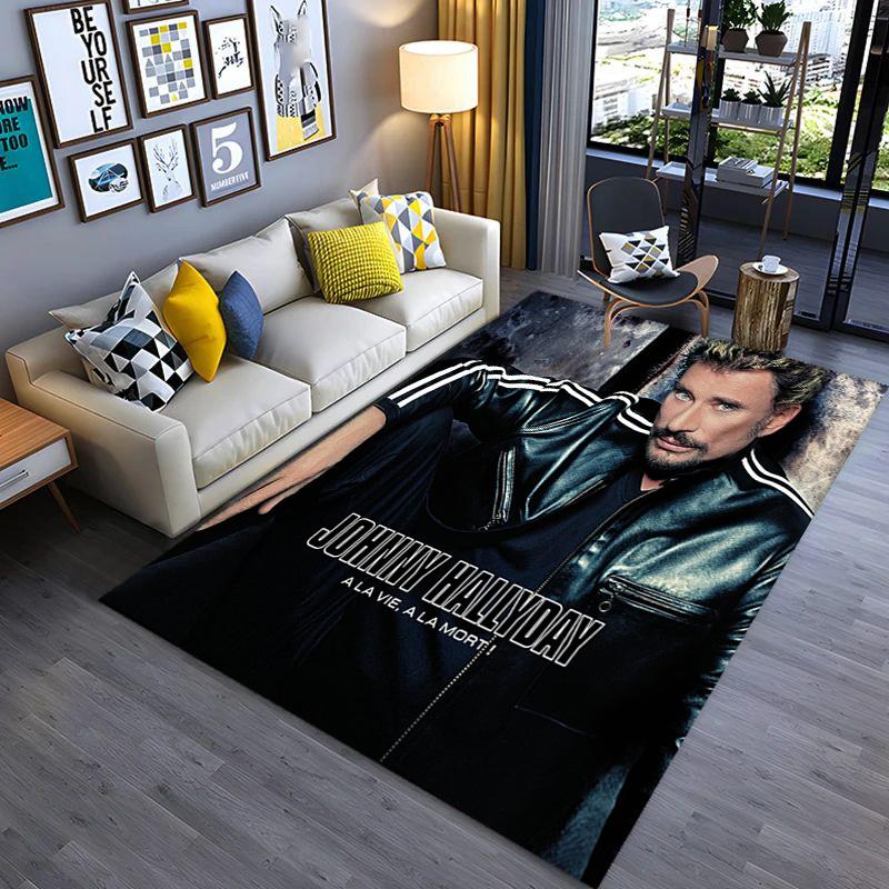 Johnny Hallyday: Life Death carpet Suitable for all seasons floor mats Dormitory decoration Protective pad Fashion