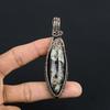 Orthoceras Fossil Jewelry, 999 Copper Wire Wrapped Pendant Handmade Gemstone Jewelry, Gifts For Wedding Pendant