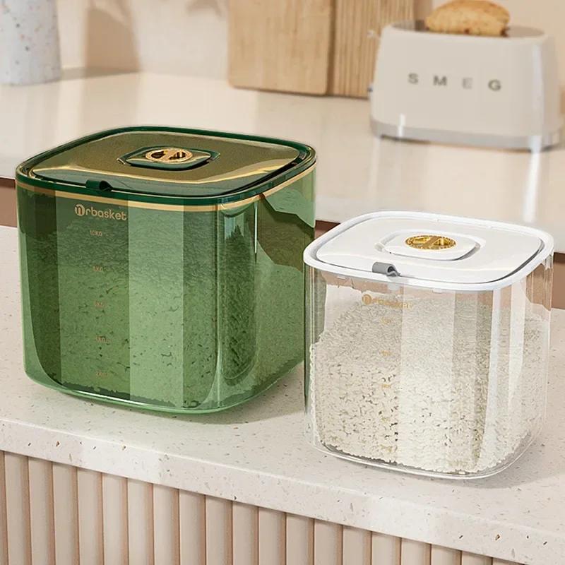 Kitchen Food Storage Containers Rice Bucket Insect and Moisture-proof Sealing Food Grade Flour Cereal Dog Food Storage Tank