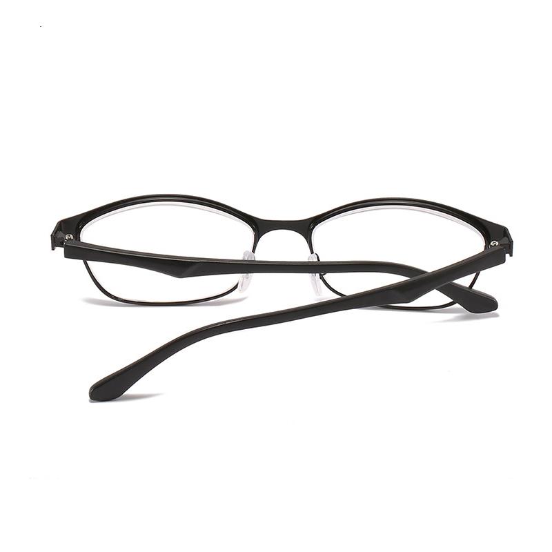 Элегантные деловые очки для близорукости в металлической оправе для мужчин и женщин, очки по рецепту с диоптриями, антисиним светом 0 ~-6,0