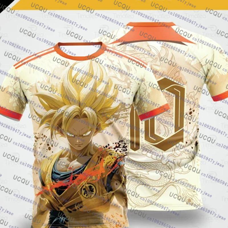 Специальная японская аниме-футболка Гоку Dragon Ball для мужчин/женщин/детей, оверсайз, быстросохнущая, дышащая, Bandai, Косплей футболка